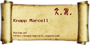 Knapp Marcell névjegykártya