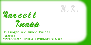 marcell knapp business card